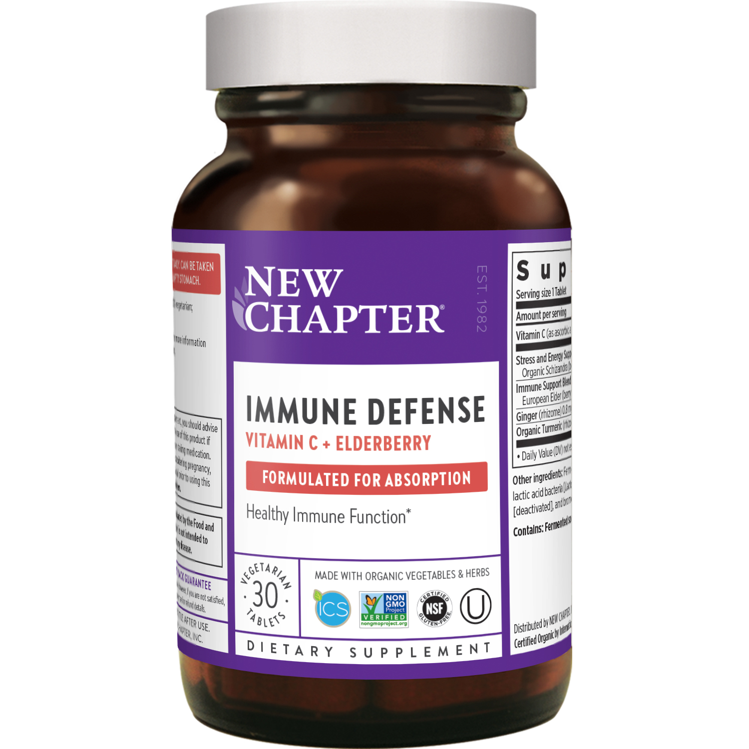 Immune Defense Vitamin C + Elderberry 30 Count